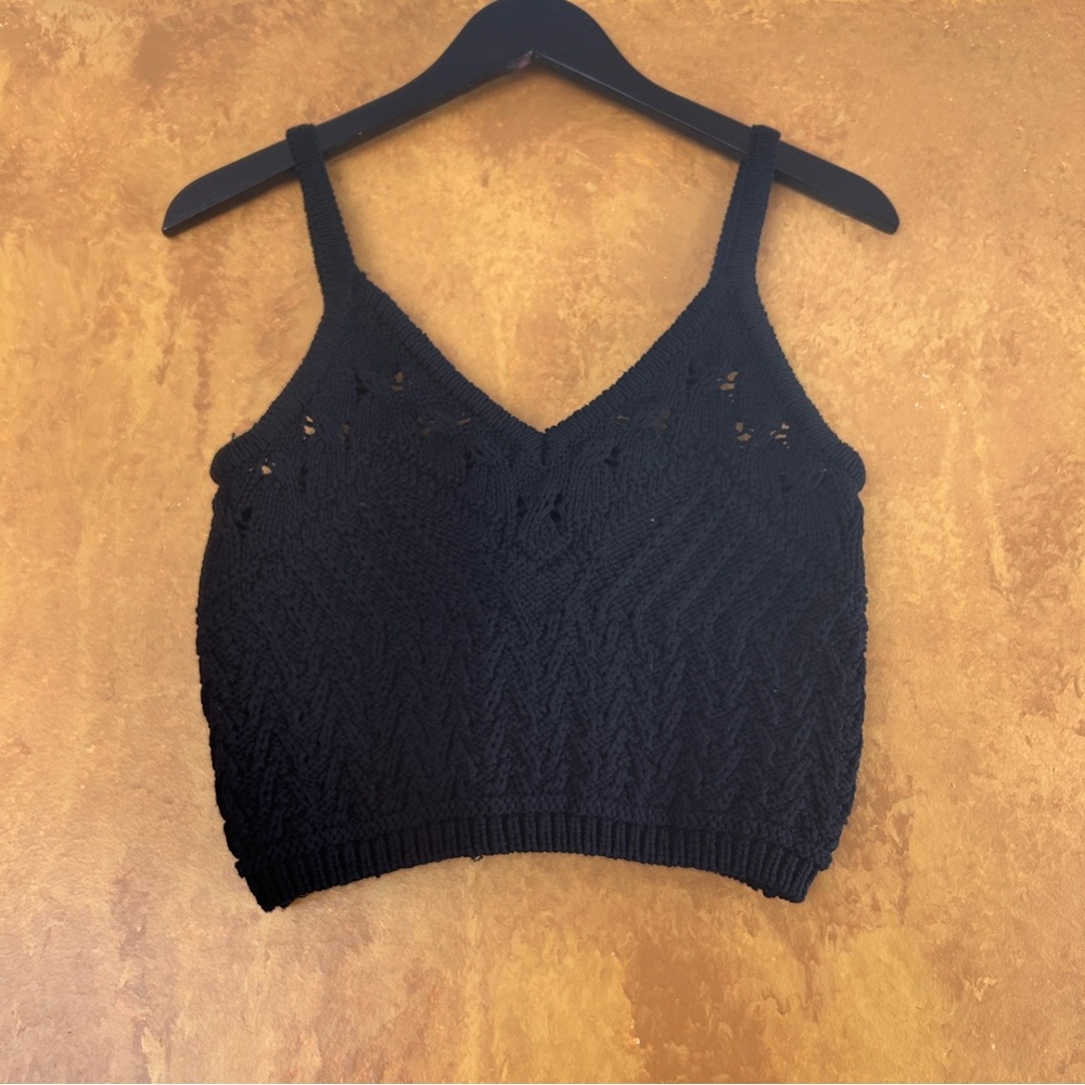 Chunky Knit Crop Sweater Tank NWT